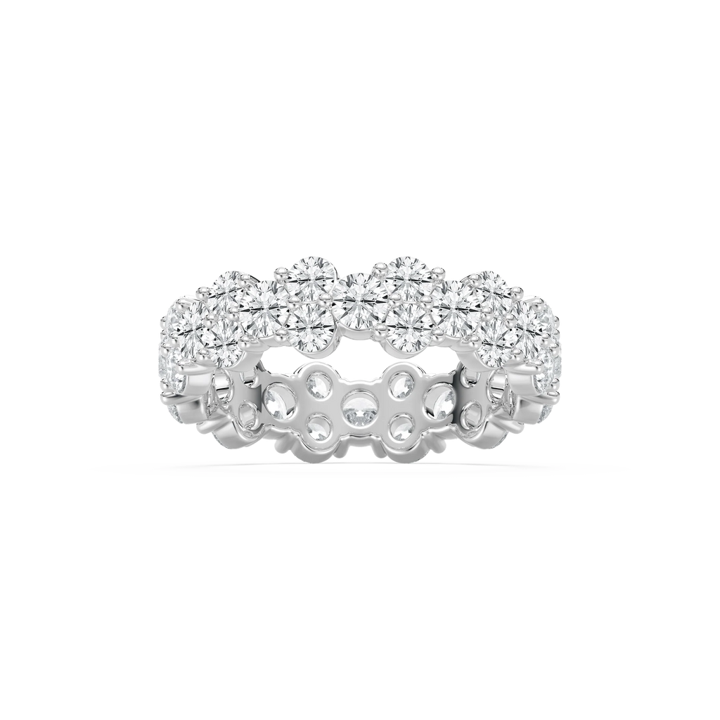 Peyton 3 ⅜ ctw Round LGD Staggered Eternity Band - 14K White Gold
