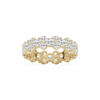 Peyton 3 ⅜ ctw Round LGD Staggered Eternity Band - 14K Yellow Gold