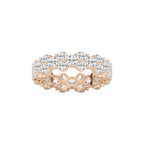 Peyton 3 ⅜ ctw Round LGD Staggered Eternity Band - 14K Rose Gold