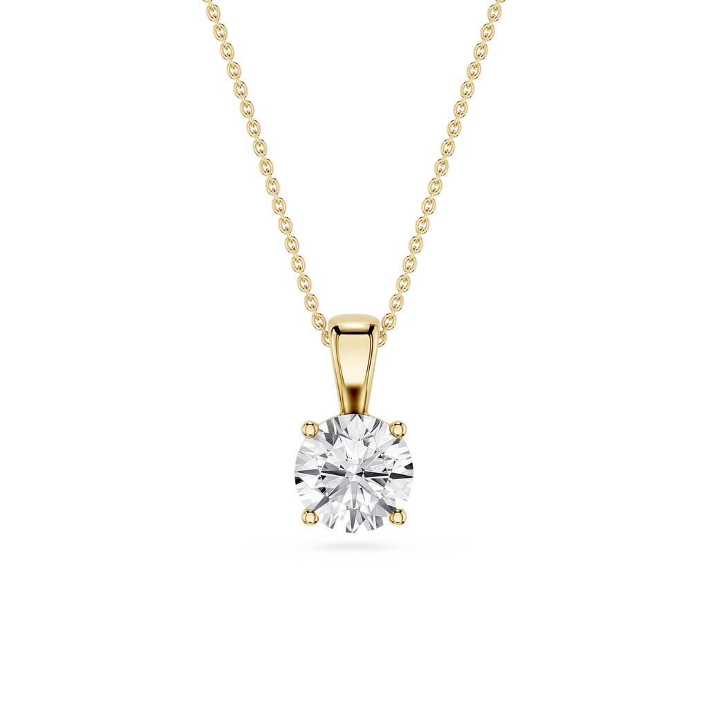 Round LGD 4-Prong Single Bail Pendant - 16 to 18 Inches