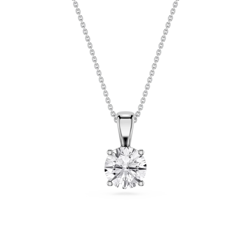 Round LGD 4-Prong Single Bail Pendant - 16 to 18 Inches