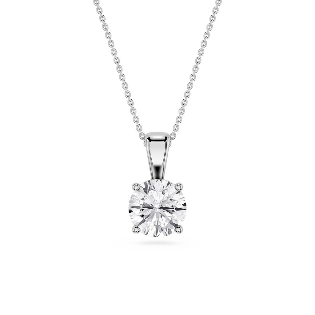 Round LGD 4-Prong Single Bail Pendant - 16 to 18 Inches