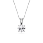 Round LGD 4-Prong Single Bail Pendant - 16 to 18 Inches