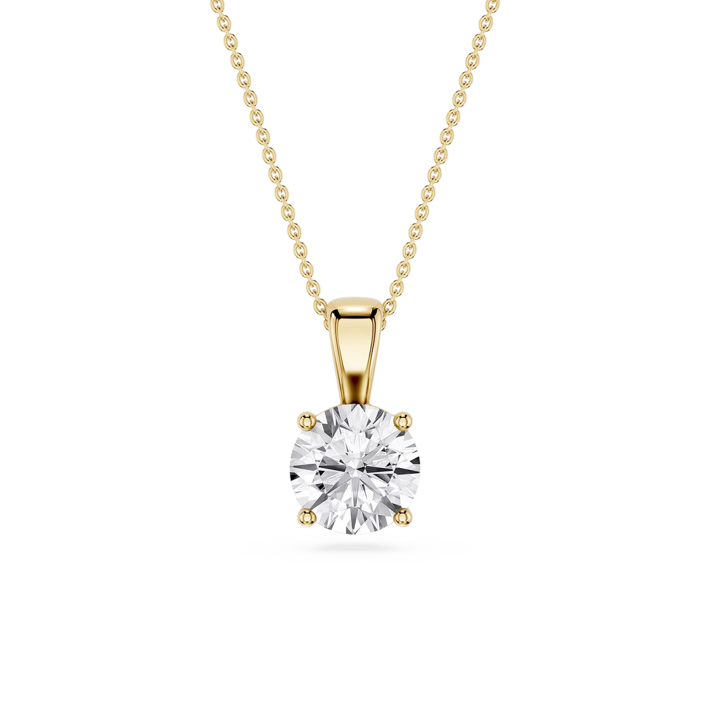 Round LGD 4-Prong Single Bail Pendant - 16 to 18 Inches