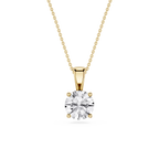 Round LGD 4-Prong Single Bail Pendant - 16 to 18 Inches