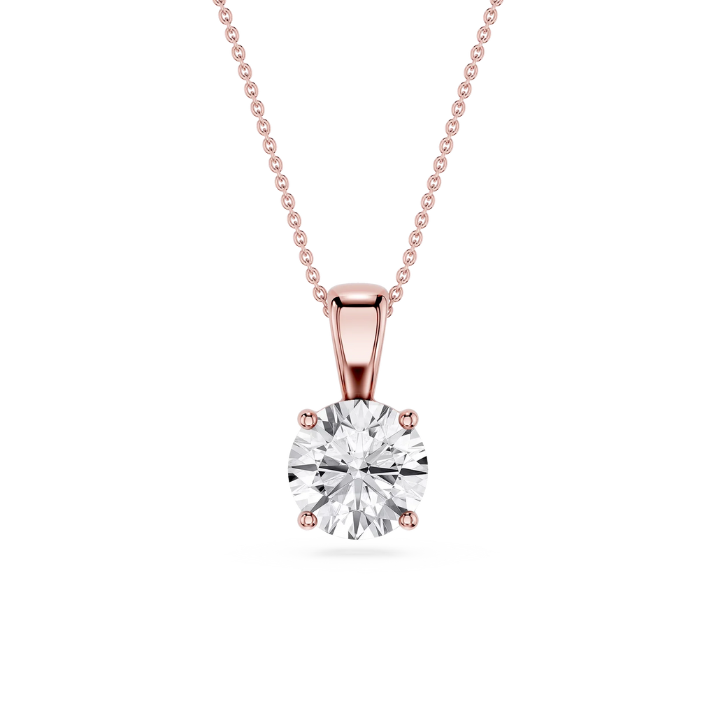 Round LGD 4-Prong Single Bail Pendant - 16 to 18 Inches