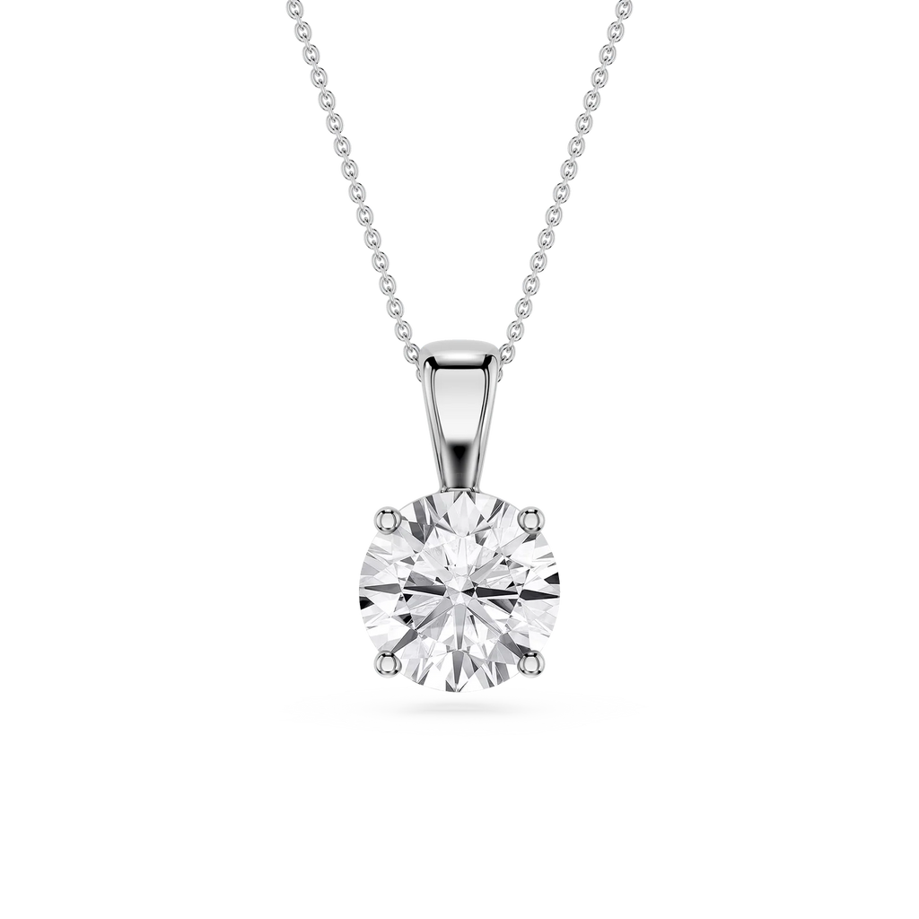 Round LGD 4-Prong Single Bail Pendant - 16 to 18 Inches
