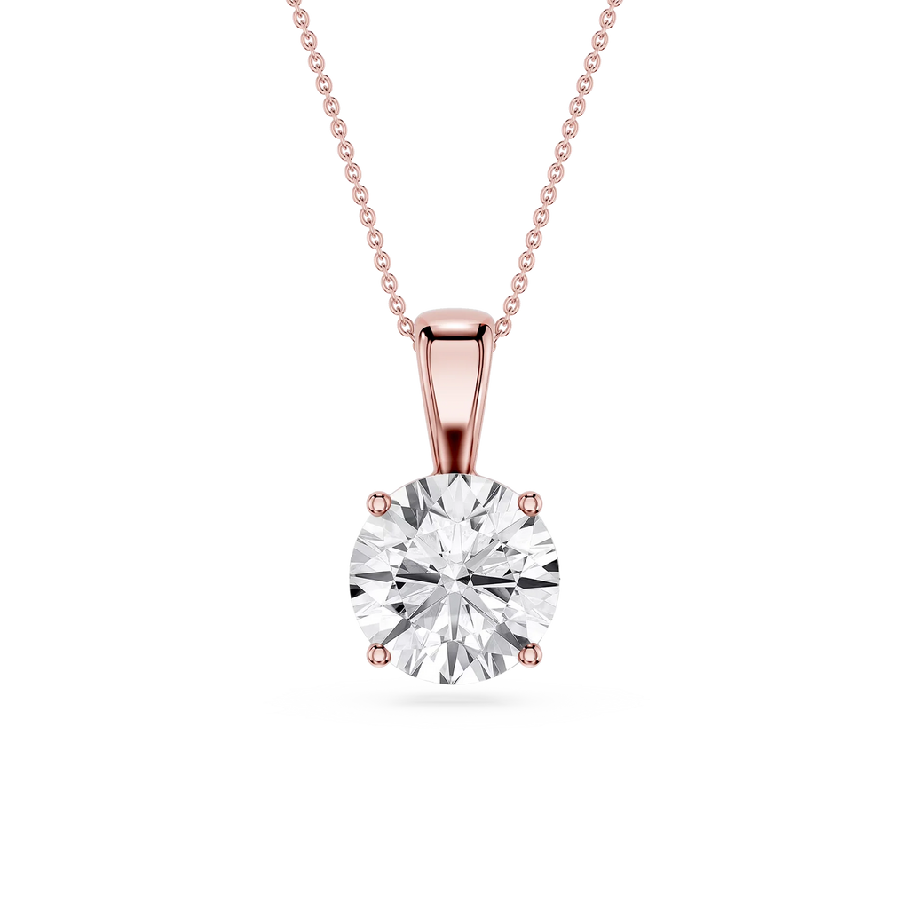 Round LGD 4-Prong Single Bail Pendant - 16 to 18 Inches