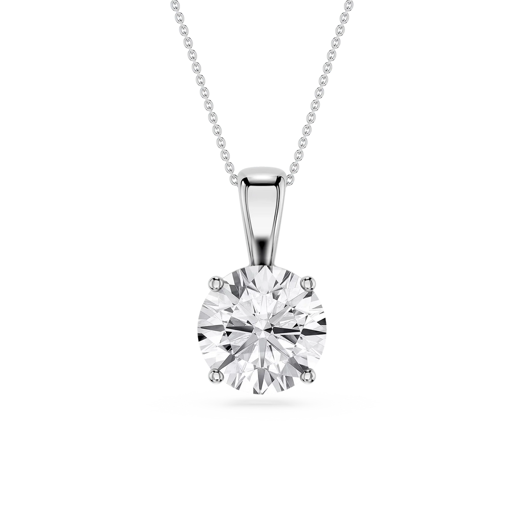 Round LGD 4-Prong Single Bail Pendant - 16 to 18 Inches