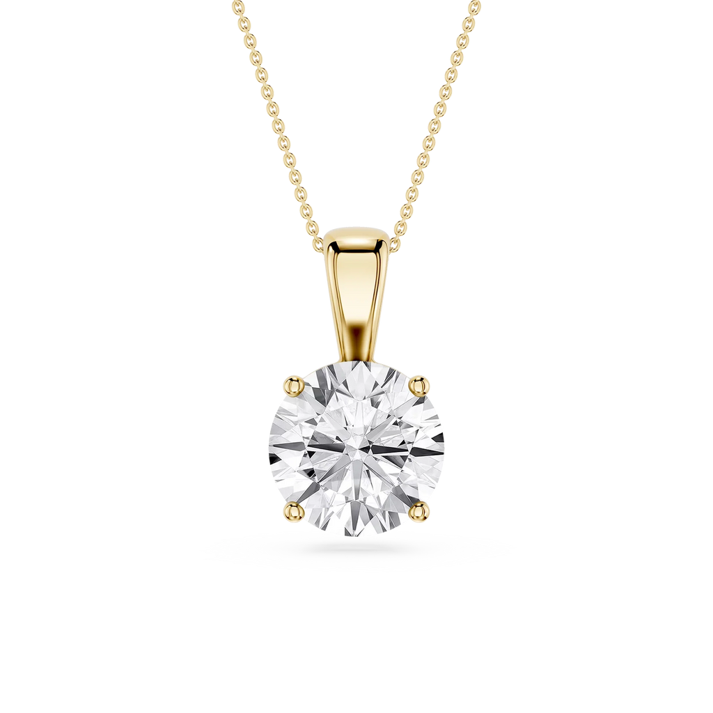 Round LGD 4-Prong Single Bail Pendant - 16 to 18 Inches