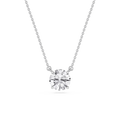 Round LGD 4 Prong Solitaire Pendant - 16 to 18 Inches