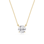 Round LGD 4 Prong Solitaire Pendant - 16 to 18 Inches