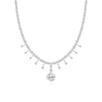 34 ⅖ ctw Round LGD Drop Necklace - 16 Inches - Signature Collection