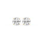 Round LGD Hidden Halo Stud Earrings - 14K Yellow Gold / 14 ½ ctw