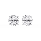 Round LGD Hidden Halo Stud Earrings - Platinum / 4 ⅕ ctw