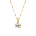 Round LGD Half Bezel Solitaire Pendant