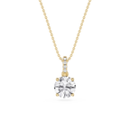 Round LGD Hidden Halo Pendant - 16 to 18 Inches