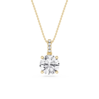 Round LGD Hidden Halo Pendant - 16 to 18 Inches