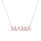 Round LGD Mama Block Letter Pendant - 16 to 18 Inches