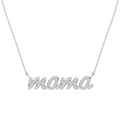 Round LGD Mama Cursive Letter Pendant - 16 to 18 Inches