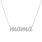 Round LGD Mama Cursive Letter Pendant - 16 to 18 Inches