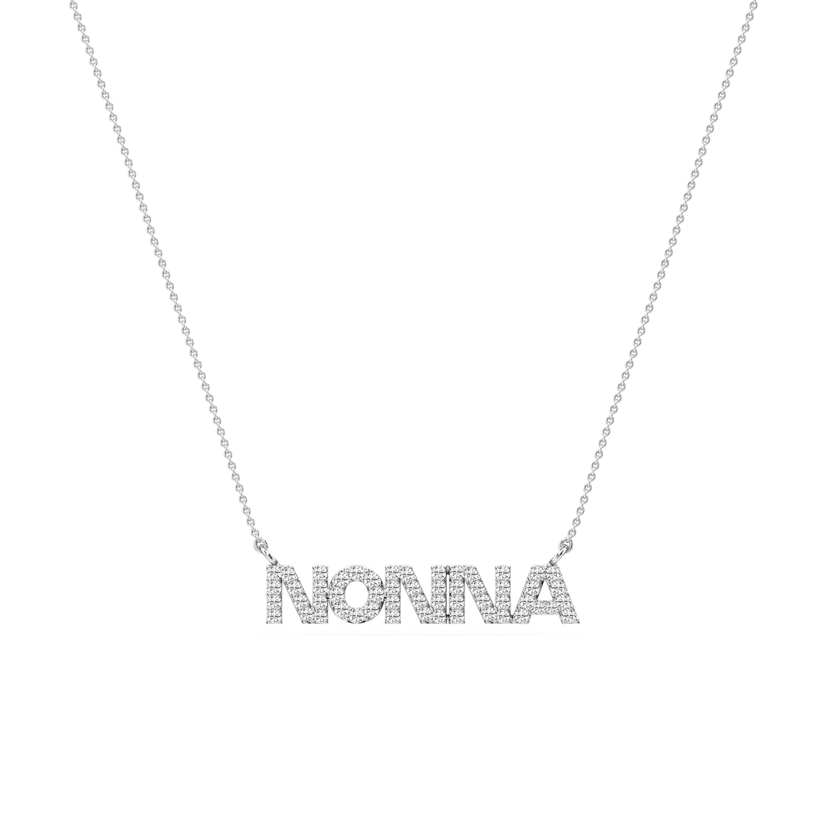 Round LGD Mom Cursive Letter Pendant - 16 to 18 Inches