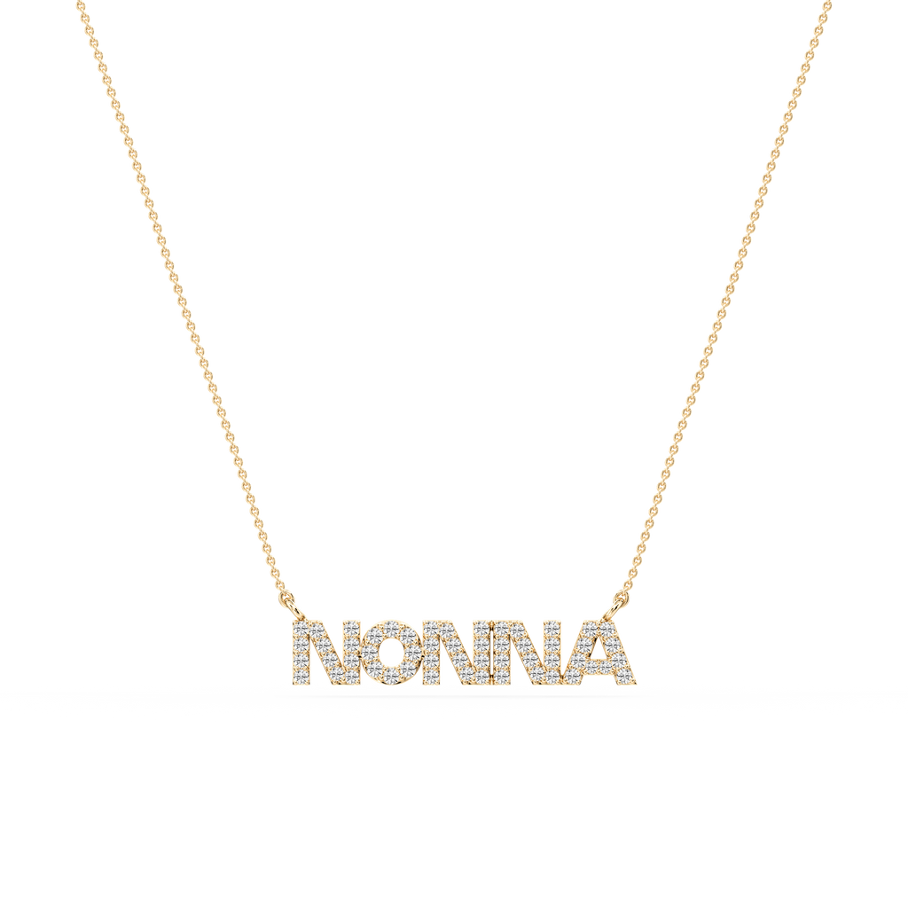 Round LGD Mom Cursive Letter Pendant - 16 to 18 Inches