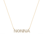 Round LGD Mom Cursive Letter Pendant - 16 to 18 Inches