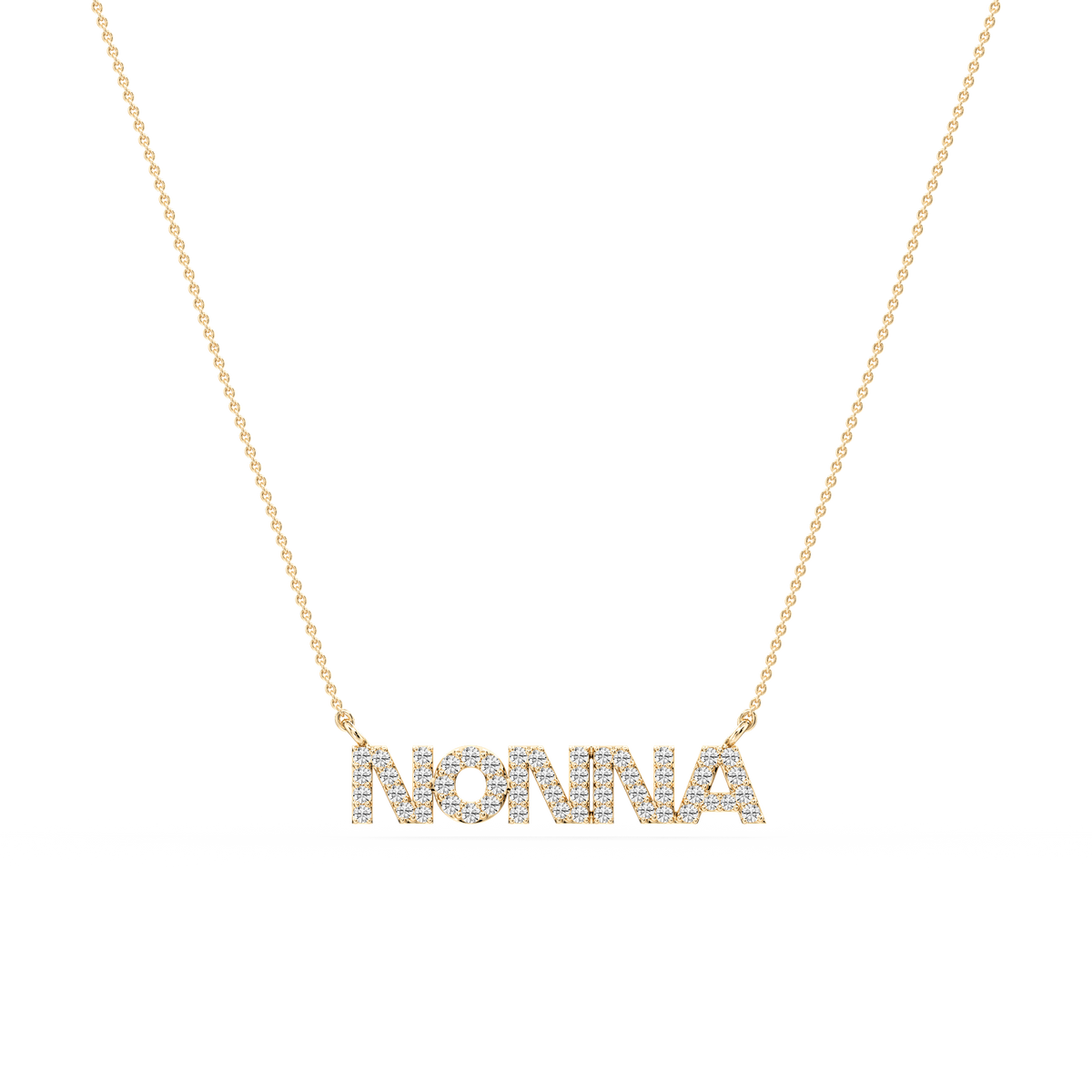 Round LGD Mom Cursive Letter Pendant - 16 to 18 Inches