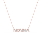 Round LGD Mom Cursive Letter Pendant - 16 to 18 Inches