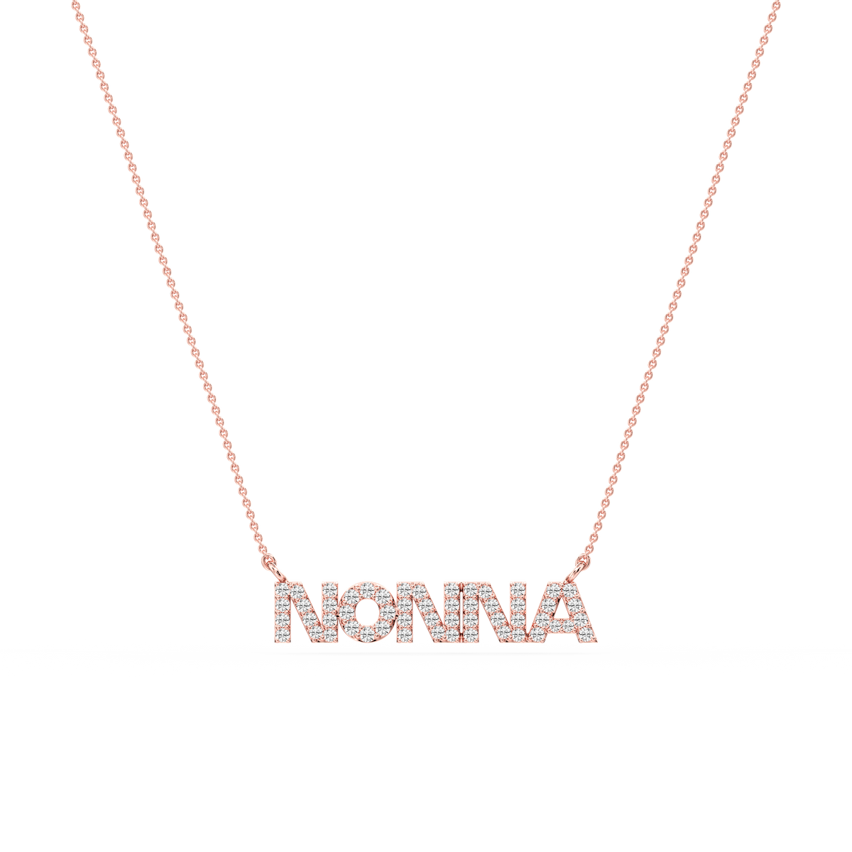 Round LGD Mom Cursive Letter Pendant - 16 to 18 Inches