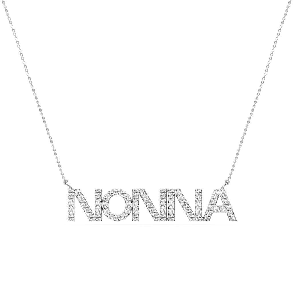 Round LGD Mom Cursive Letter Pendant - 16 to 18 Inches