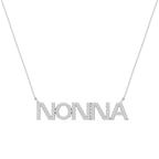 Round LGD Mom Cursive Letter Pendant - 16 to 18 Inches