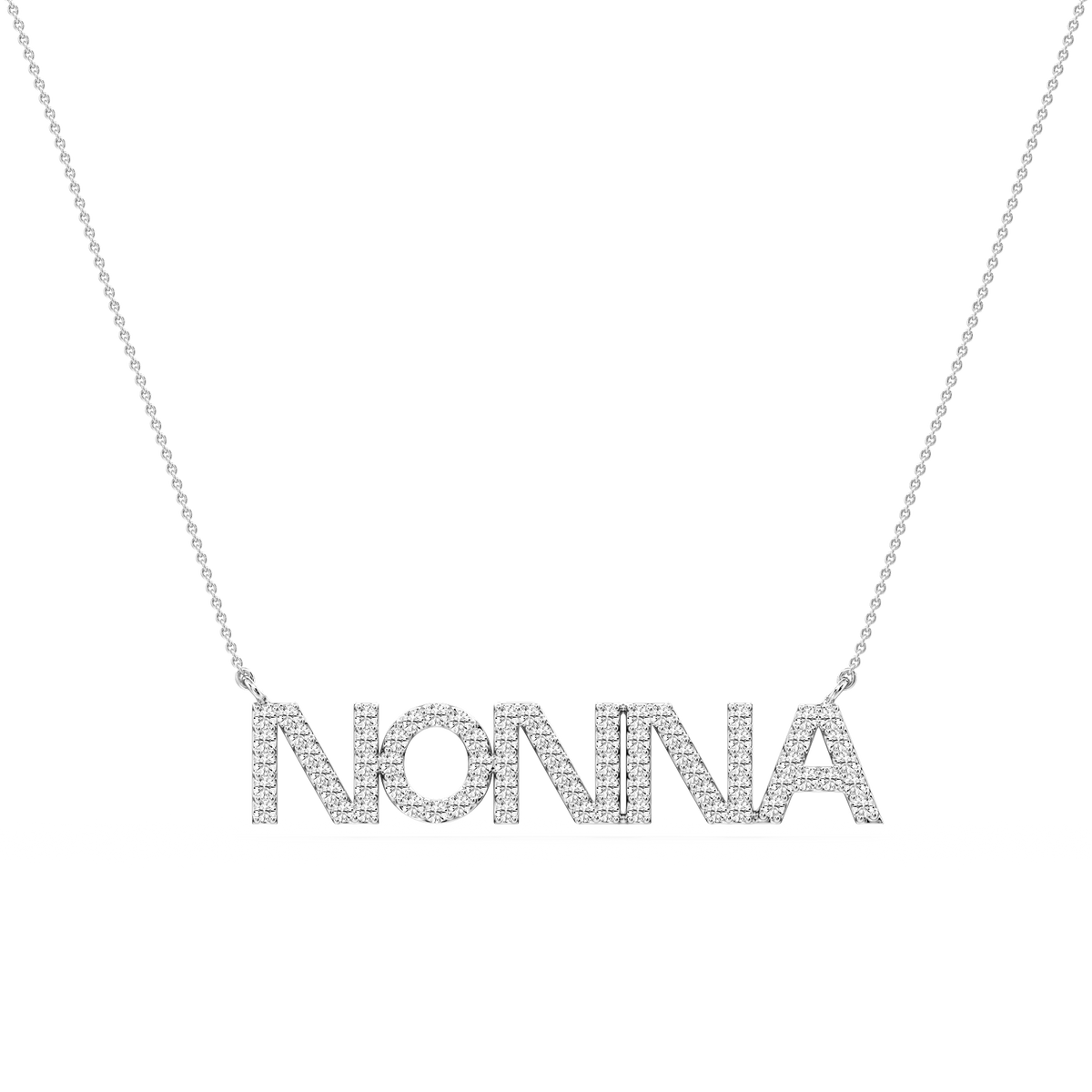 Round LGD Mom Cursive Letter Pendant - 16 to 18 Inches