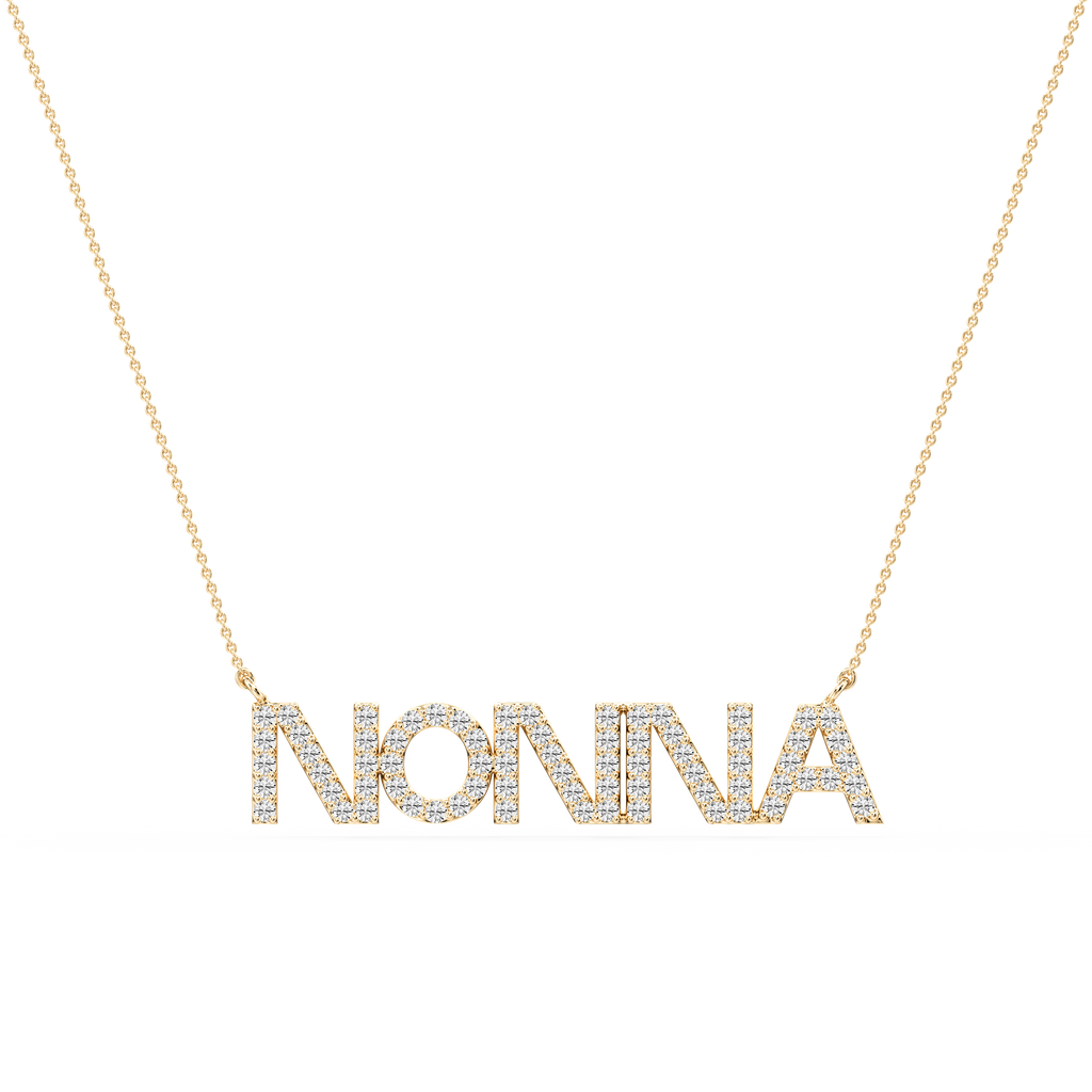 Round LGD Mom Cursive Letter Pendant - 16 to 18 Inches