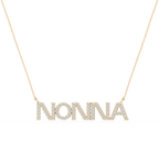 Round LGD Mom Cursive Letter Pendant - 16 to 18 Inches