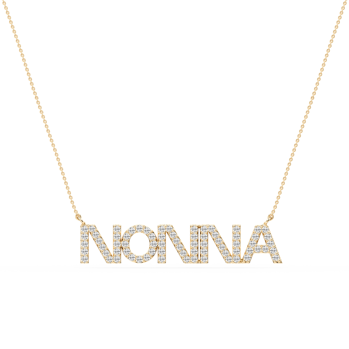 Round LGD Mom Cursive Letter Pendant - 16 to 18 Inches