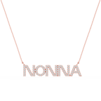 Round LGD Mom Cursive Letter Pendant - 16 to 18 Inches