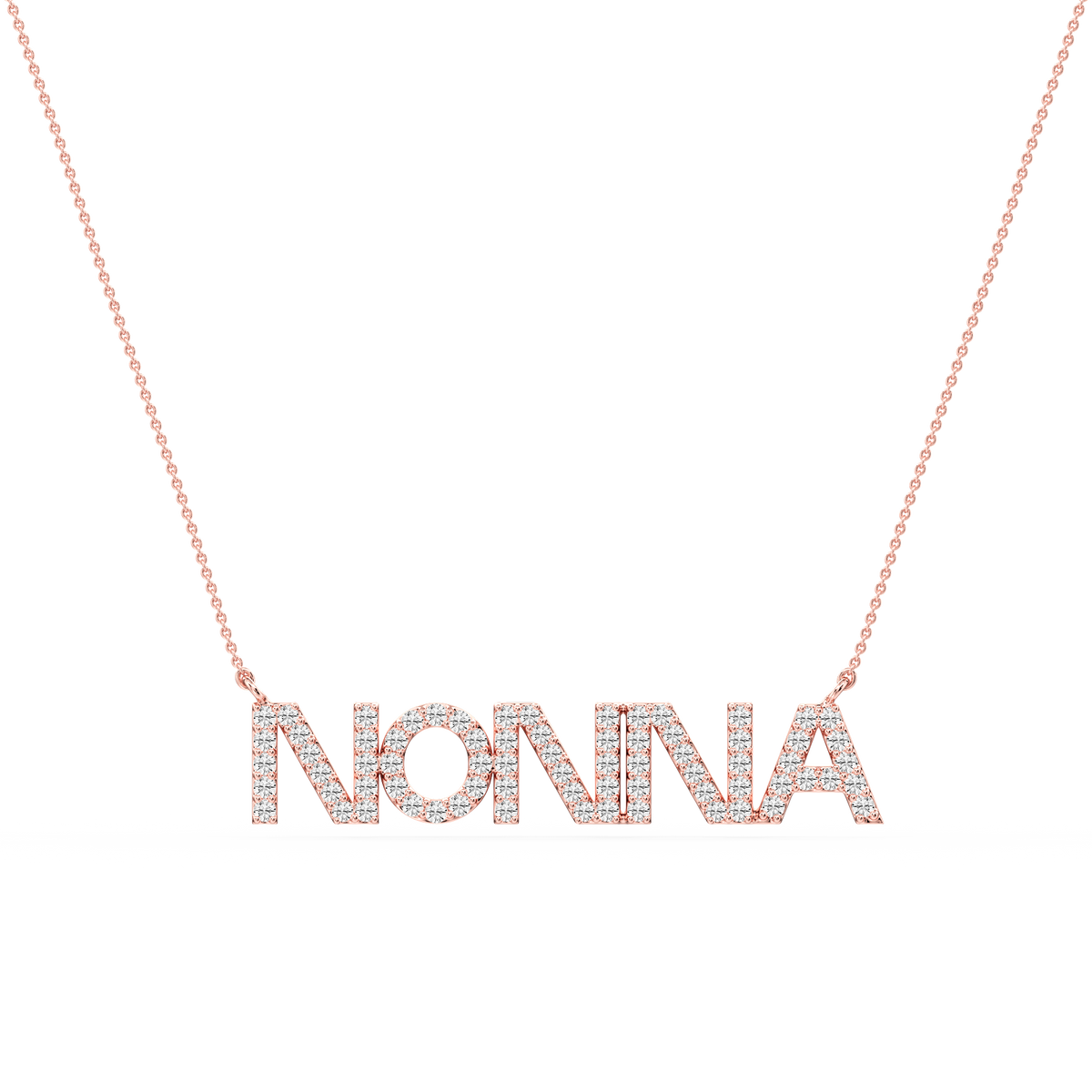 Round LGD Mom Cursive Letter Pendant - 16 to 18 Inches