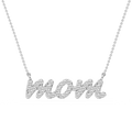 Round LGD Mommy Block Letter Pendant - 16 to 18 Inches