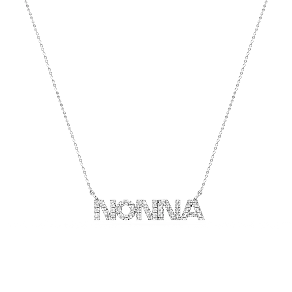 Round LGD Nonna Block Letter Pendant - 16 to 18 Inches