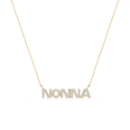 Round LGD Nonna Block Letter Pendant - 16 to 18 Inches
