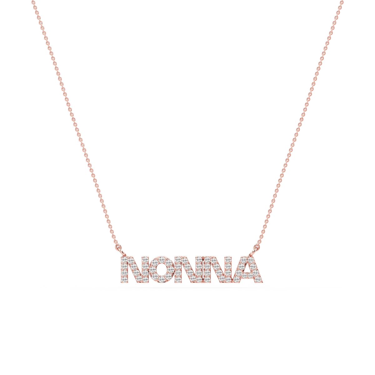 Round LGD Nonna Block Letter Pendant - 16 to 18 Inches