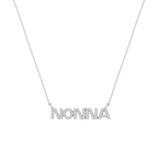 Round LGD Nonna Block Letter Pendant - 16 to 18 Inches