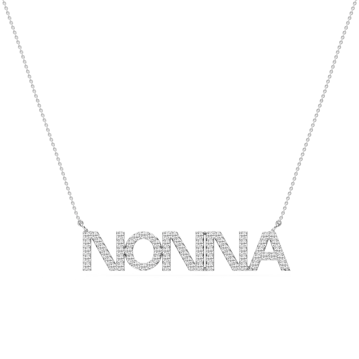 Round LGD Nonna Block Letter Pendant - 16 to 18 Inches
