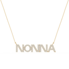 Round LGD Nonna Block Letter Pendant - 16 to 18 Inches