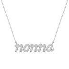 Round LGD Nonna Cursive Letter Pendant - 16 to 18 Inches