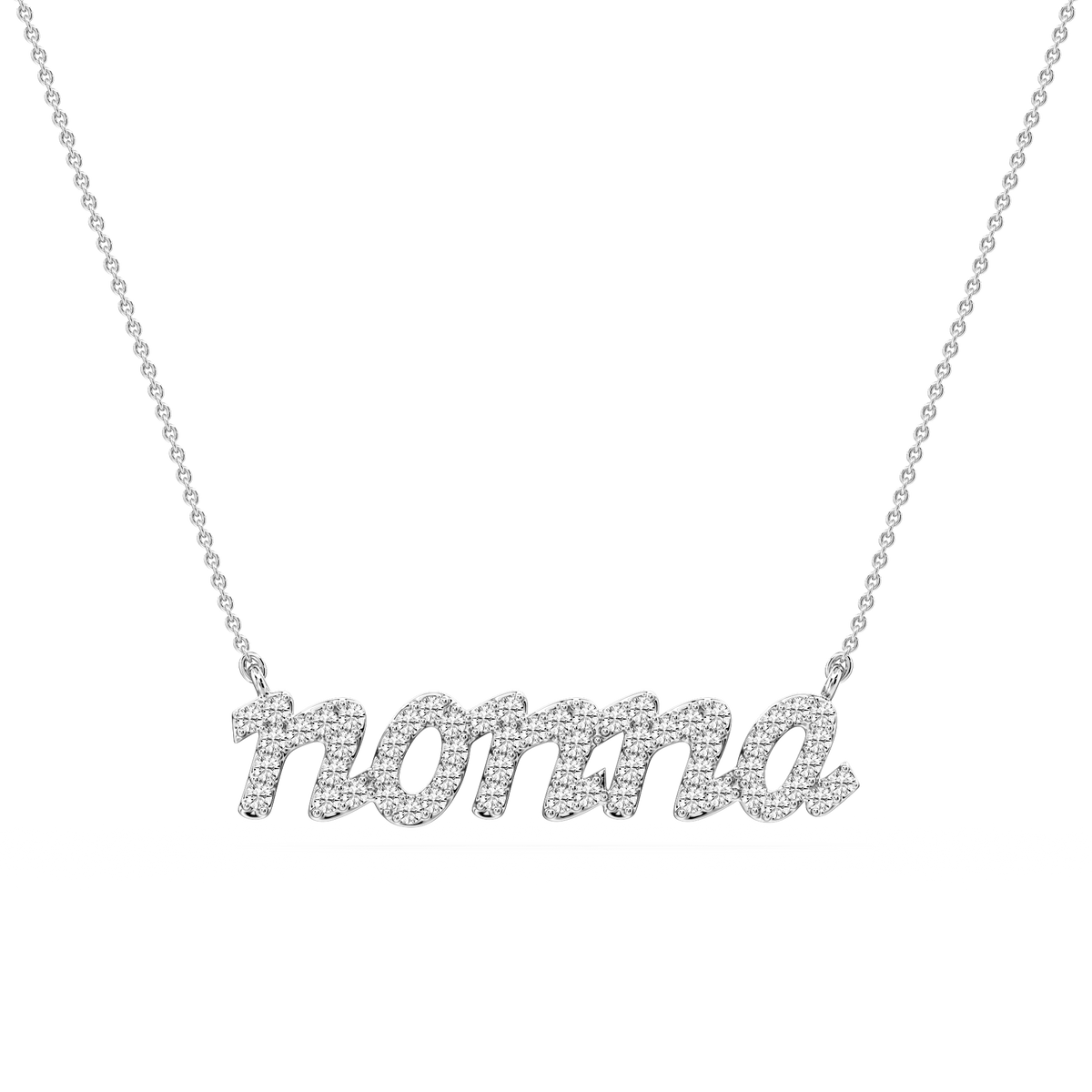 Round LGD Nonna Cursive Letter Pendant - 16 to 18 Inches