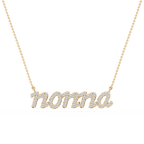 Round LGD Nonna Cursive Letter Pendant - 16 to 18 Inches