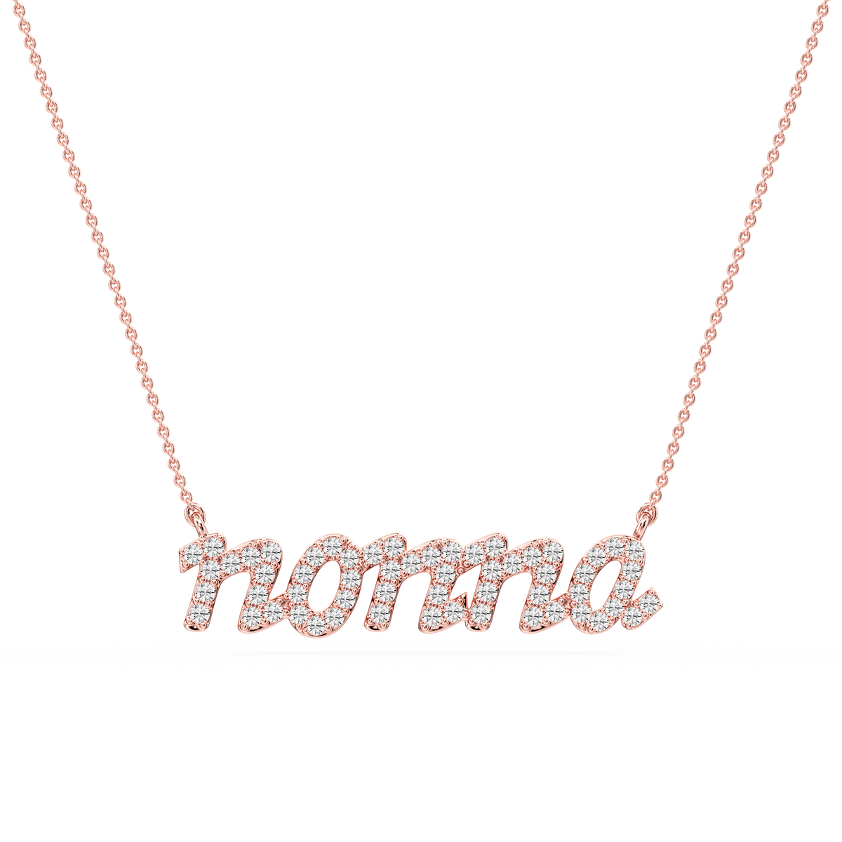 Round LGD Nonna Cursive Letter Pendant - 16 to 18 Inches